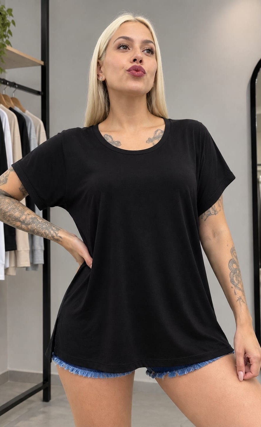 Remeron con Abertura a los Costados - Modal Viscosa - Imagen 2