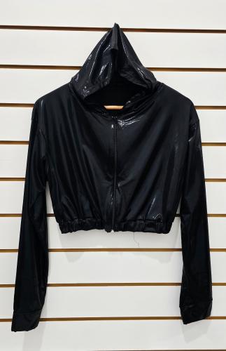 Campera Crop Foil Metal