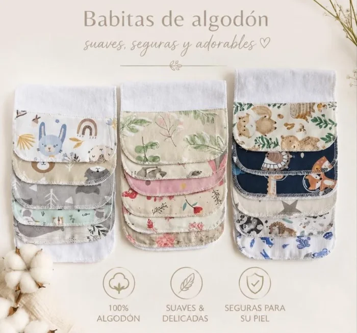 Docena Babitas para Bebe de Toalla o Algodon