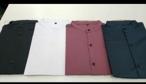 Camisa Poplin Cuello Mao Elastizada