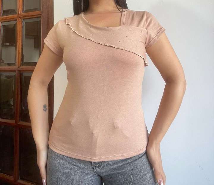 Remera Stras Modal Crep - Imagen 2