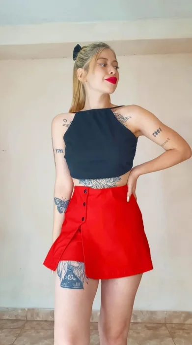 Shorts Pollera Bengalina
