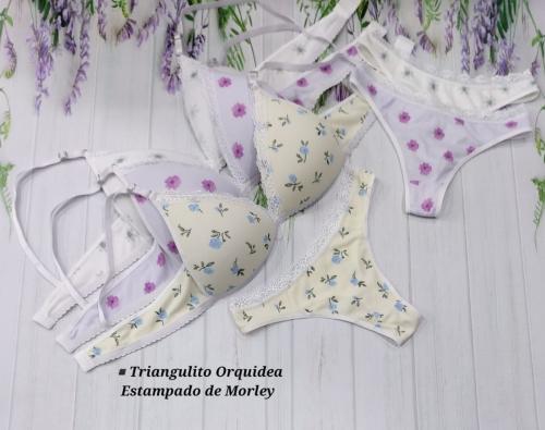 Conjuntos Triangulito de Morley Estampados Orquídea