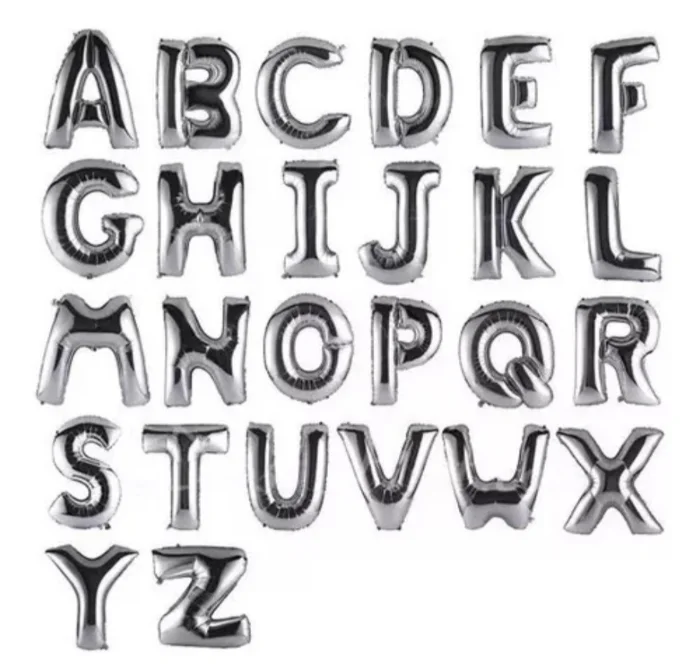 Letras del Abecedario Dorado y Platiado
