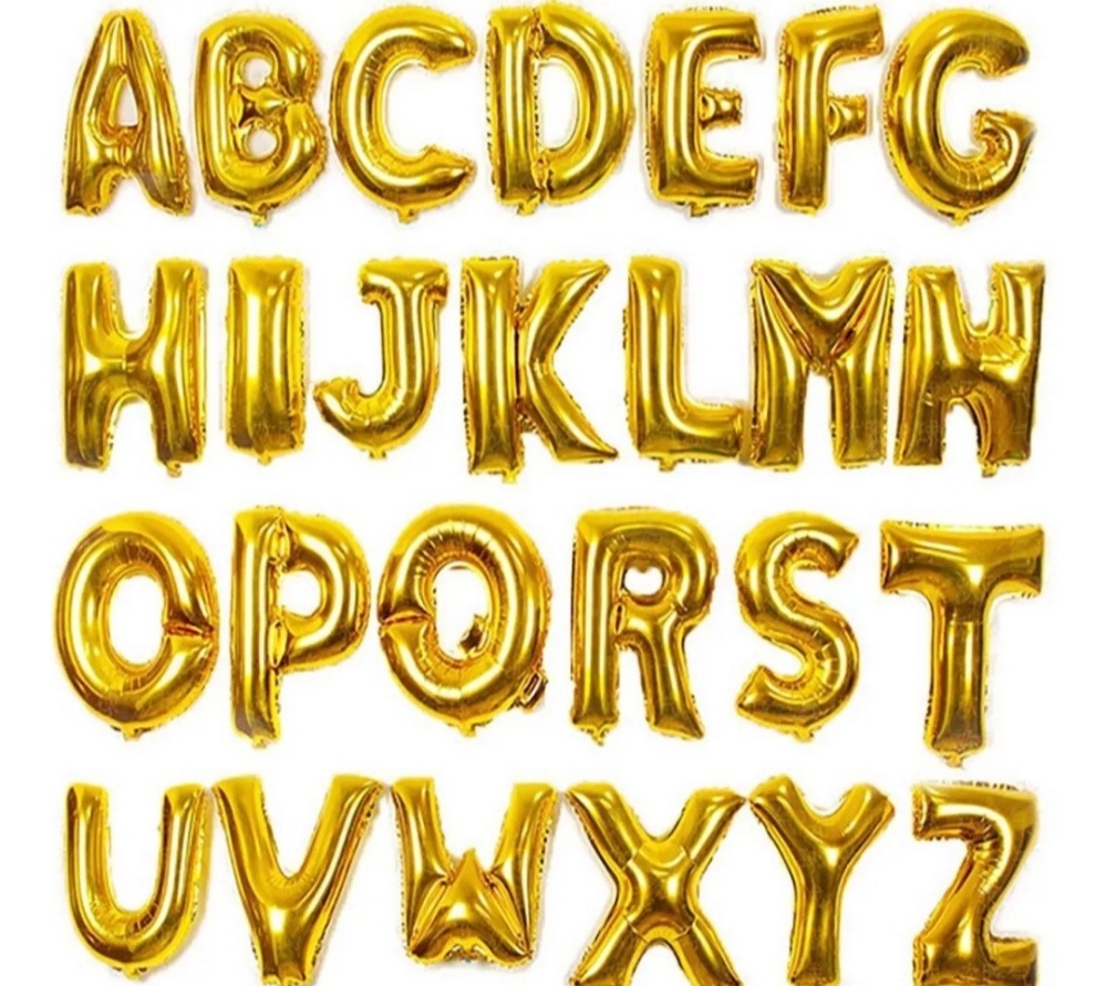 Letras del Abecedario Dorado y Platiado - Imagen 2