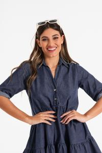 6042 Vestido Camisero Fluido - Miniatura 3