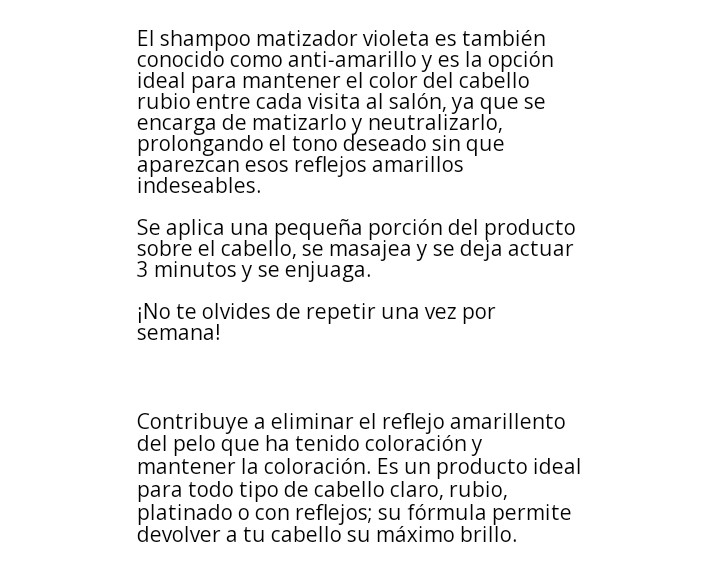 Opción Shampoo Matizador Violeta X 250 Ml - Imagen 3