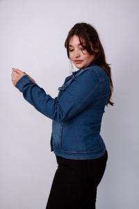 9501 Campera Plus Size Azul - Miniatura 2