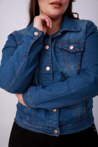 9501 Campera Plus Size Azul - Miniatura 4