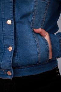 9501 Campera Plus Size Azul - Miniatura 5