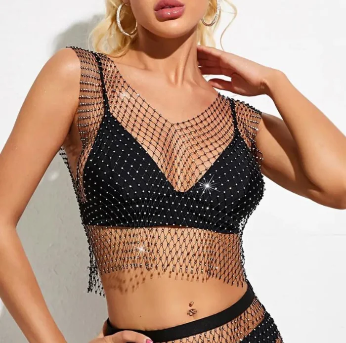 Top Red Strass Importado