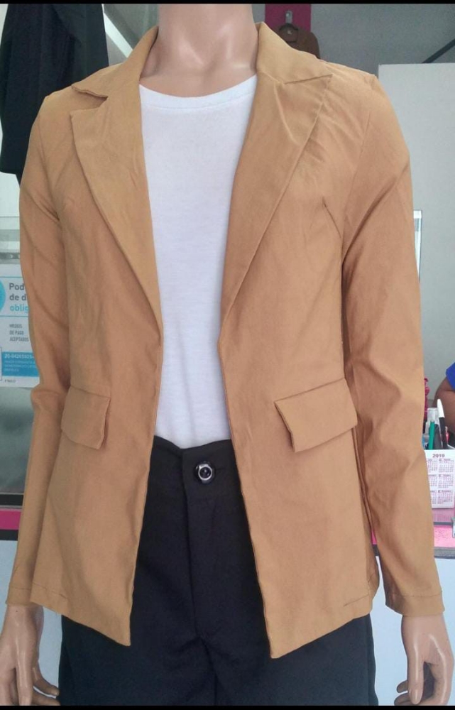 Blazer Largo Bengalina con Bolsillos - Imagen 2