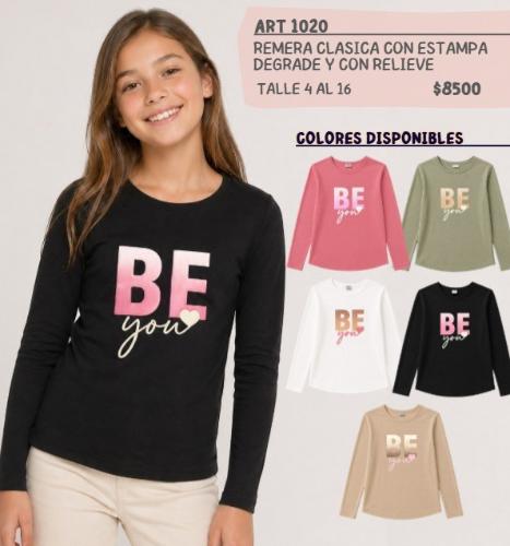 Nena Remera Clasica con Estampa Degrade