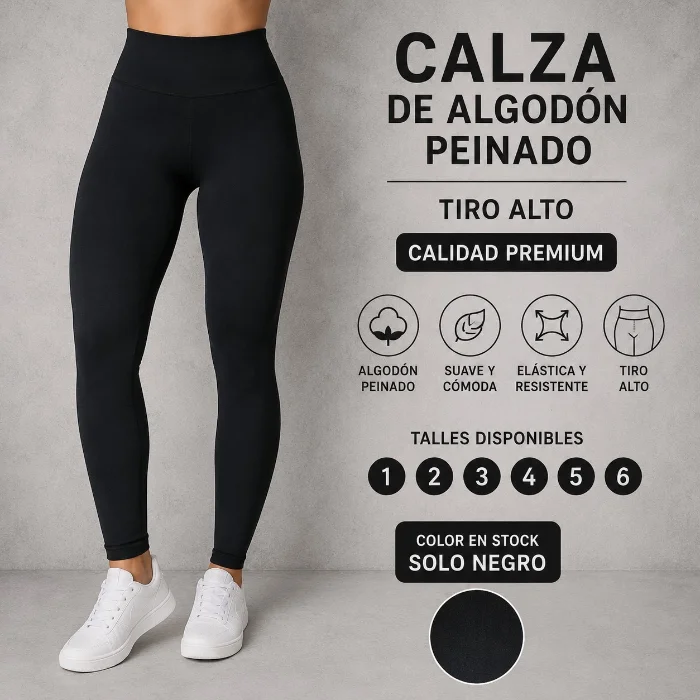 Calza Algodon con Lycra Peinado