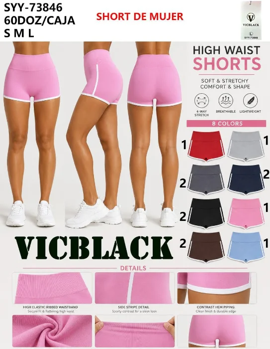 Short sin Frunce Vic Black
