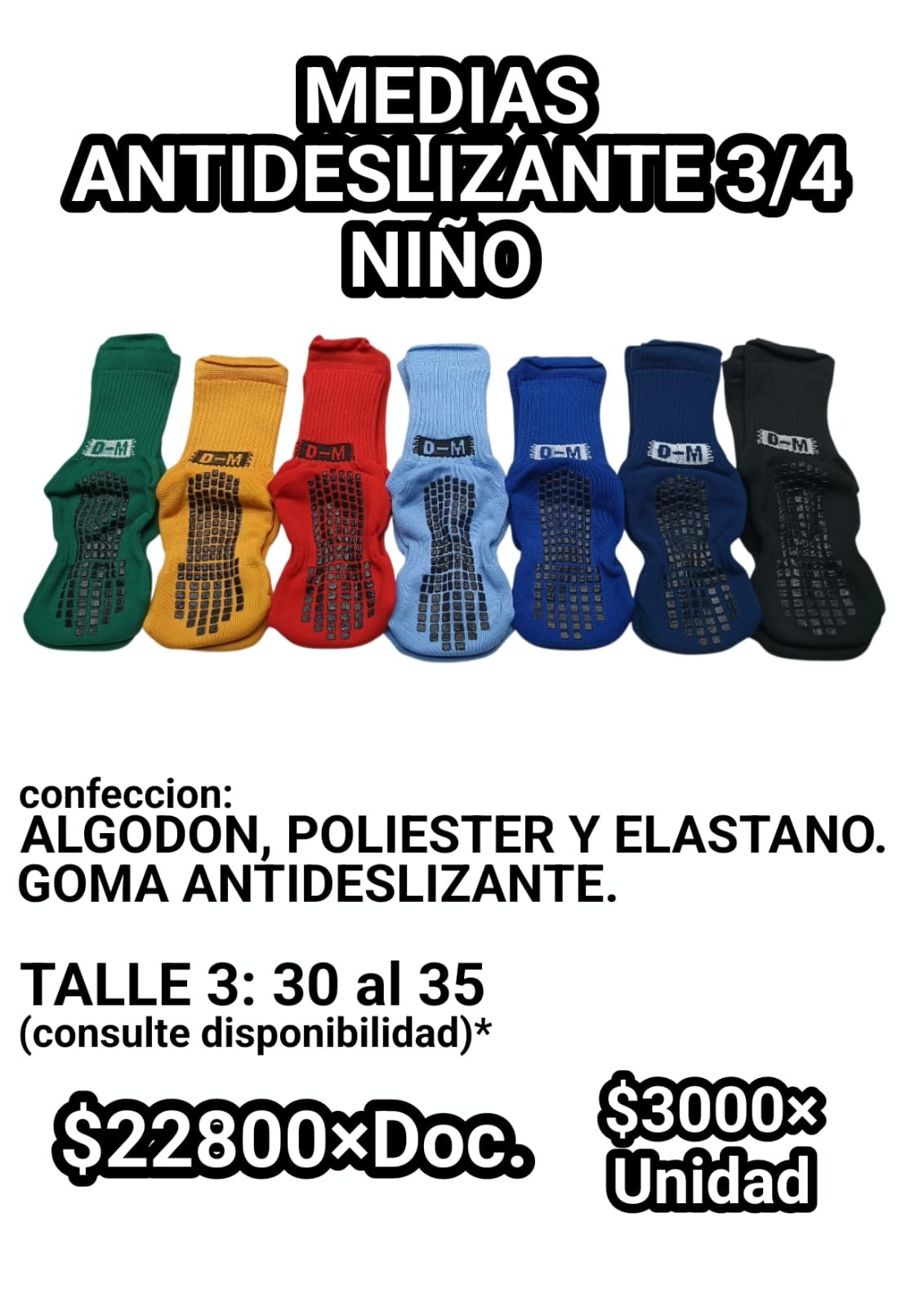 Medias Antideslizantes 3/4 Juvenil y Chico - Imagen 3