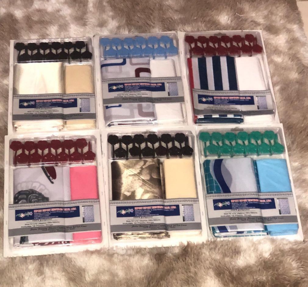 Set de Cortinas de Baño, 3 Piezas Estampados - Imagen 2