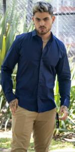 Camisa Lisa Elastizada