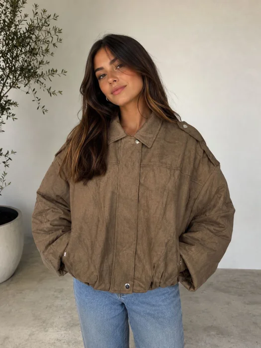 Bomber de Gamuza
