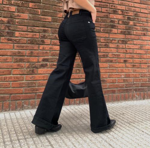 Jean Wide Leg Noir (tiro Medio) - Miniatura 2