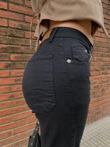 Jean Wide Leg Noir (tiro Medio) - Miniatura 5