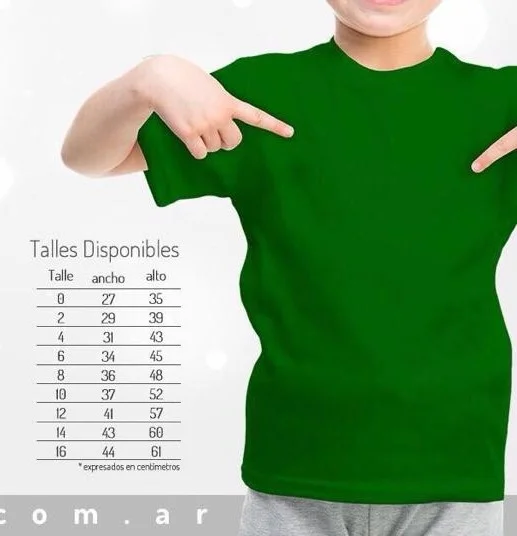 Remera Algodon Lisa Niños