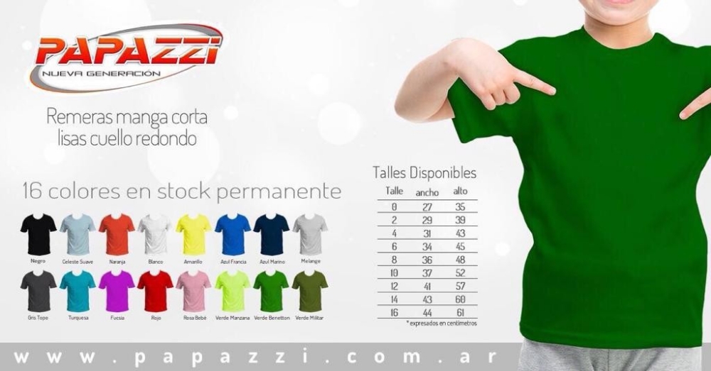 Remera Algodon Lisa Niños - Imagen 2