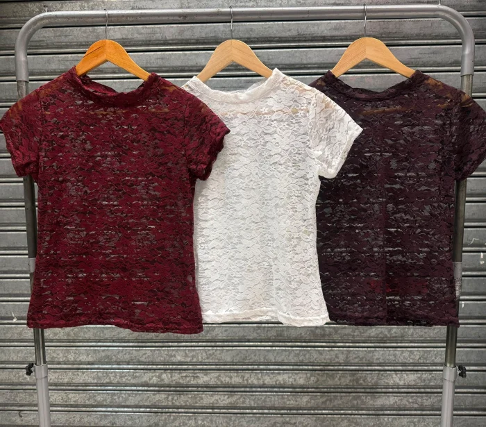 Remera Basica Encaje