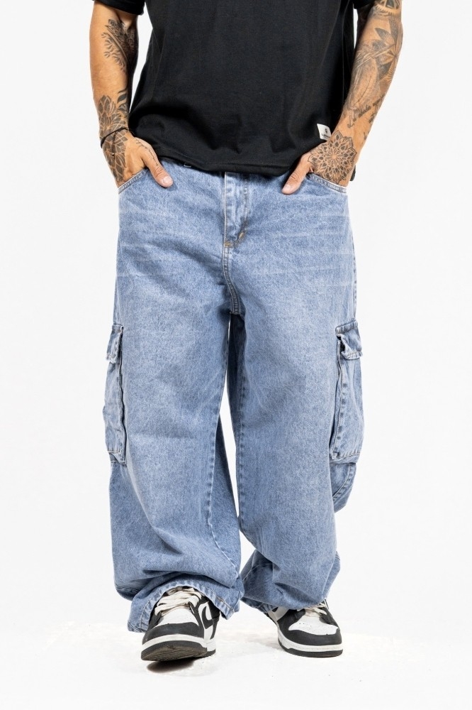 Jean Baggy Cargo Nevado Especial Hombre - Imagen 3