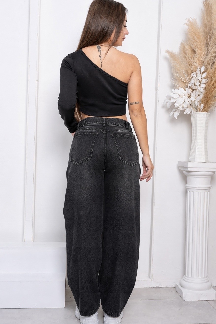 Jean Baggy Negro Regulador Negro - Imagen 2