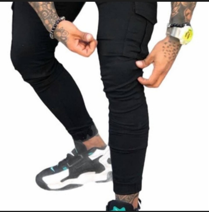 Jean Cargo Jogger Negro Hombre Rígido - Imagen 6