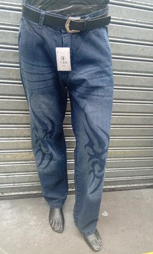 Baggy Jean Hombre Diseño Tribal Azul - Miniatura 6