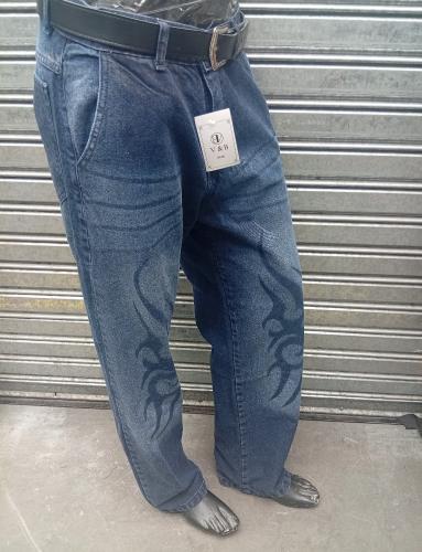 Baggy Jean Hombre Diseño Tribal Azul - Miniatura 7