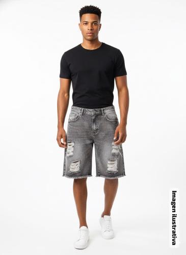 Bermuda Jean Baggy Rotura Hombre - Miniatura 2