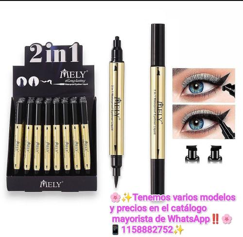 Delineador 2 en 1 en Fibra Negro de Mely (aprueba de Agua & Aprobado por Anmat)