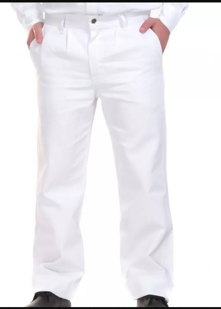 Pantalon Blanco de Trabajo - Imagen 1