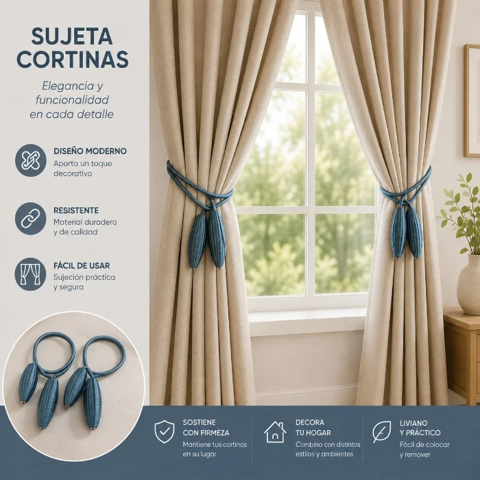 Sujetador Cortinas Pack 2 Und