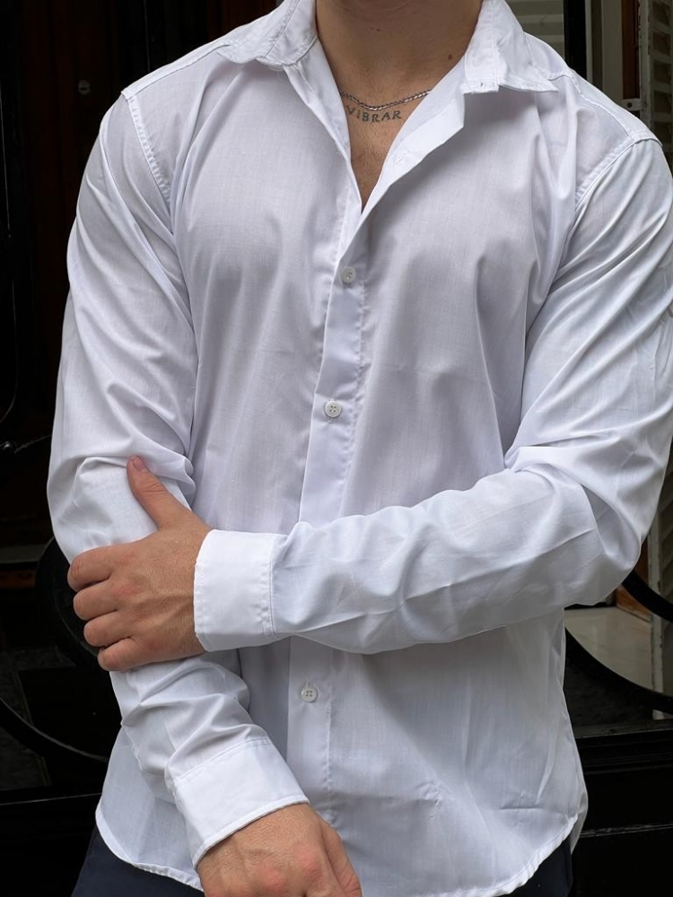 Camisa Blanca Lisa - Imagen 2