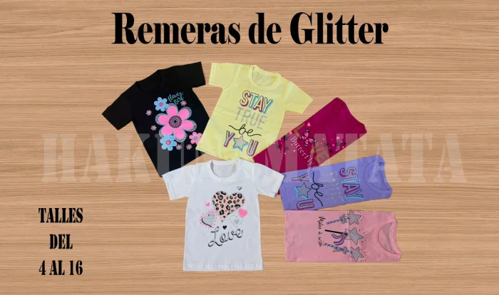 Remeras de Glitter