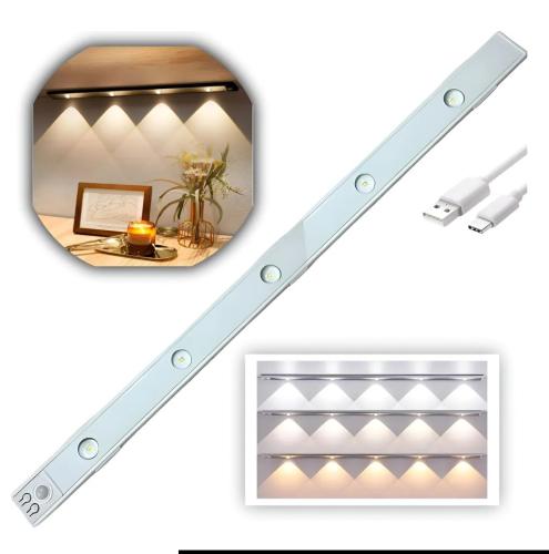 Luz Led Recargable con Sensor 3 Tonos 60 Cm