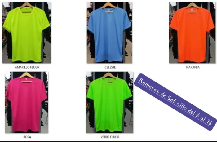 Remeras Deportivas de Set Niños