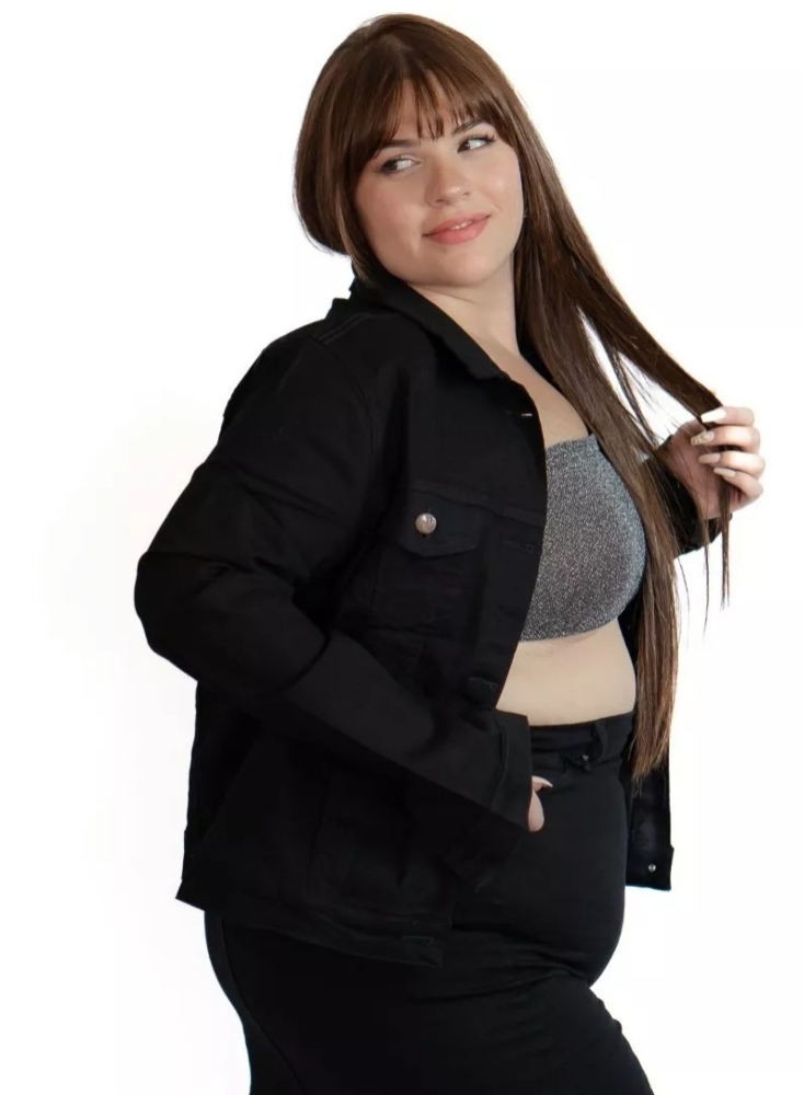 Camperas Jeans Talle Especial - Imagen 1