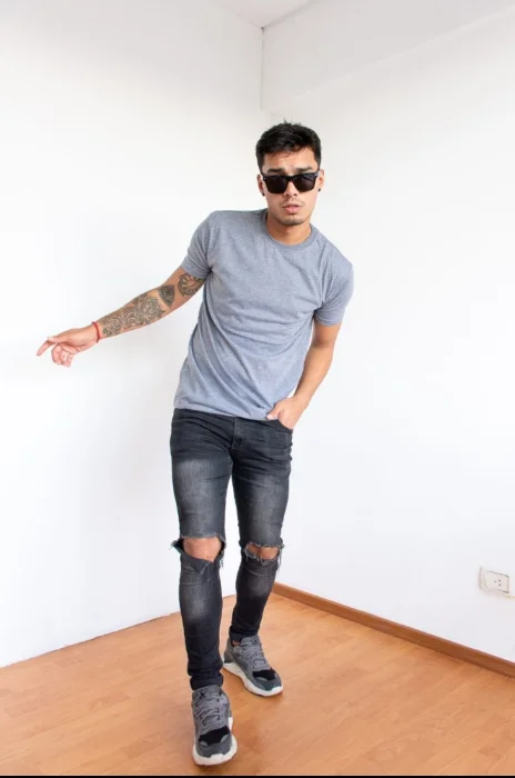 Remeras Algodon Peinado 24.1 Gris Melange (talles Reales)