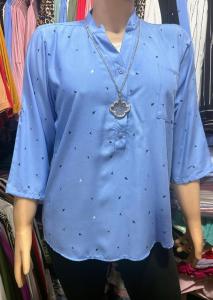 Camisolas Cuello Mau Estampadas Mangas 3/4 en Fibrana Rayón Poplin Excelente Calidad