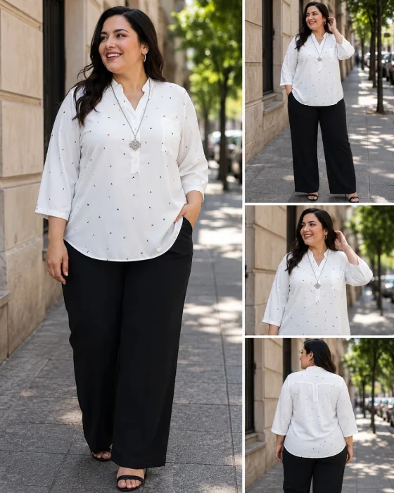 Camisolas Cuello Mau Estampadas Mangas 3/4 en Fibrana Rayón Poplin Excelente Calidad