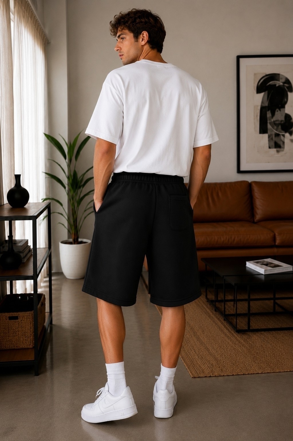 Bermuda Baggy Algodon Rustico Pesado ( Unisex ) ( D ) - Imagen 2