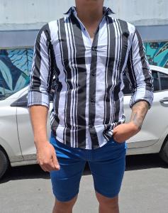 Camisa Rayada Entallada - Miniatura 6