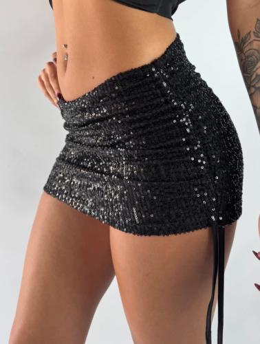 Pollera Frunce Lentejuelas