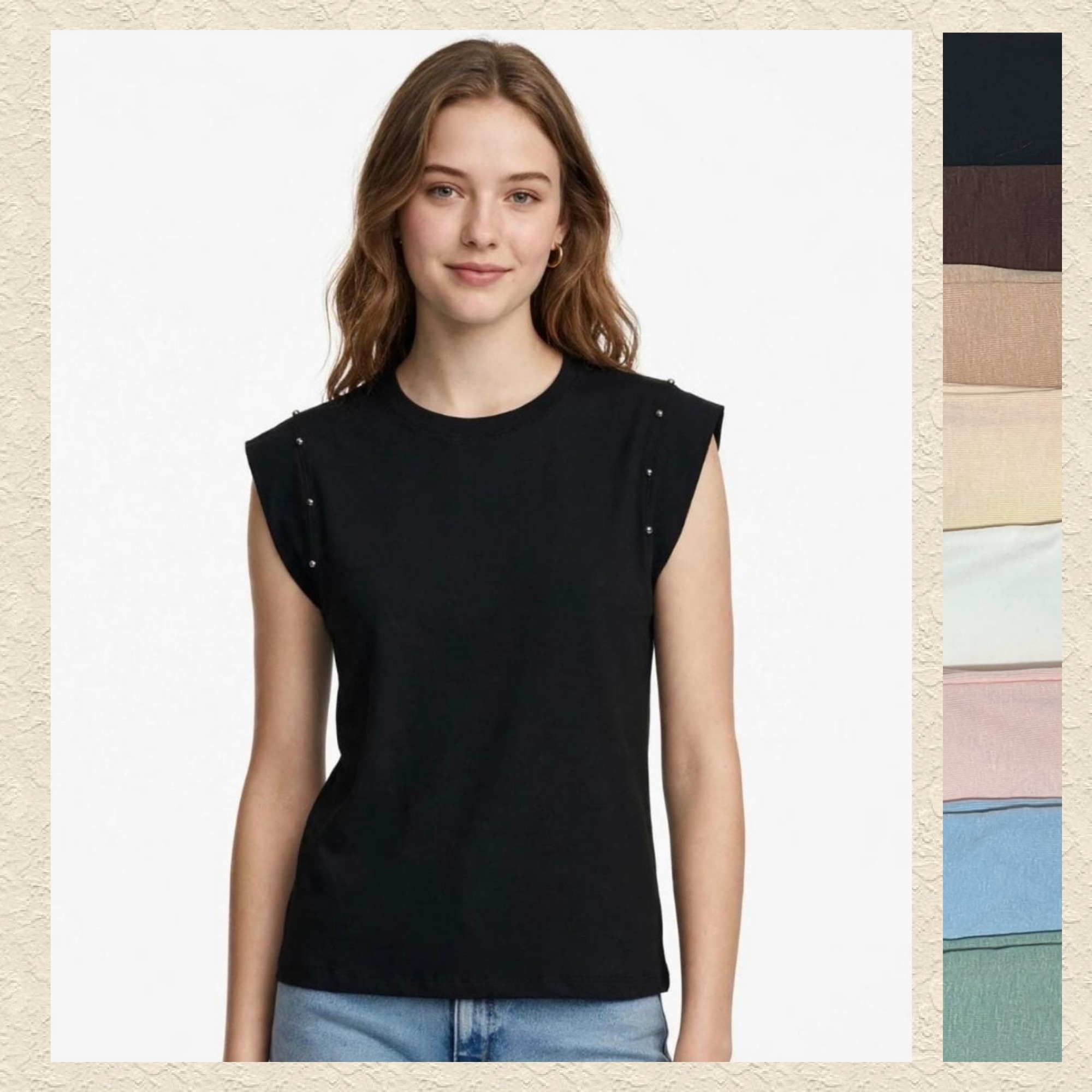Remera de Mujer con Tachas - Imagen 2