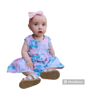 Vestido Algodón Estampado Bebe
